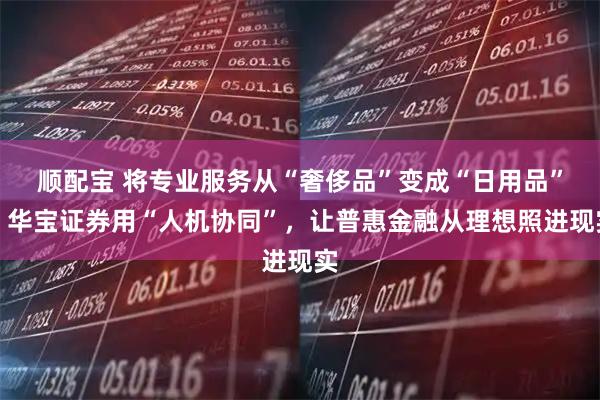 顺配宝 将专业服务从“奢侈品”变成“日用品”！华宝证券用“人机协同”，让普惠金融从理想照进现实