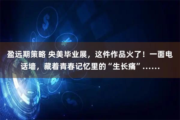 盈远期策略 央美毕业展，这件作品火了！一面电话墙，藏着青春记忆里的“生长痛”……