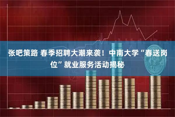 张吧策路 春季招聘大潮来袭！中南大学“春送岗位”就业服务活动揭秘
