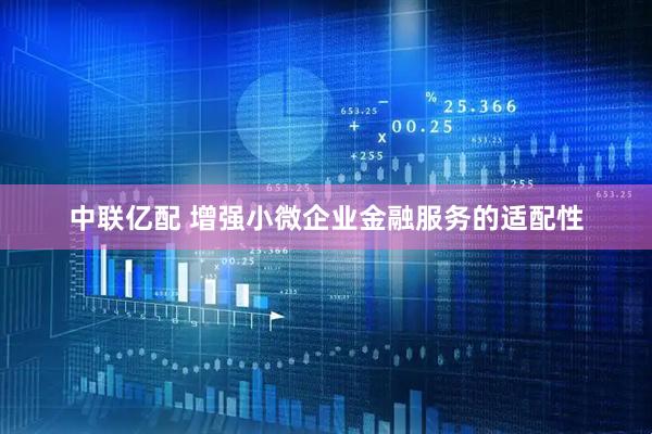 中联亿配 增强小微企业金融服务的适配性