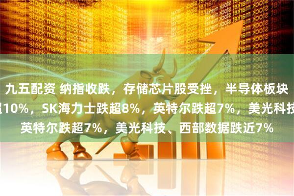 九五配资 纳指收跌，存储芯片股受挫，半导体板块全线收跌，闪迪跌超10%，SK海力士跌超8%，英特尔跌超7%，美光科技、西部数据跌近7%