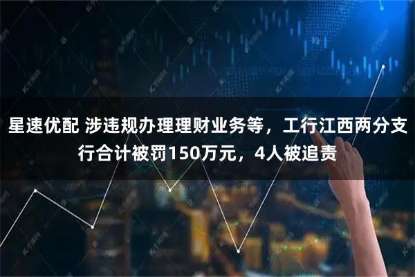 星速优配 涉违规办理理财业务等，工行江西两分支行合计被罚150万元，4人被追责