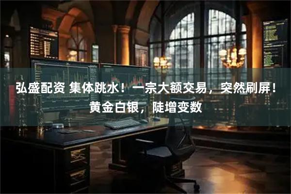 弘盛配资 集体跳水！一宗大额交易，突然刷屏！黄金白银，陡增变数